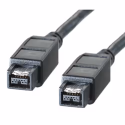 ROLINE IEEE1394b FireWire Cable, 9/9-pin, 800Mbit/s, Type A-A 1.8 m, FireWire 800 (IEEE 1394b), 9-p, 9-p, Black, Male/Male, 8 ...