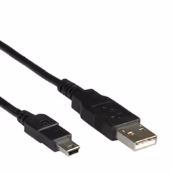 ROLINE USB 2.0 Cable, A - 5-Pin Mini, M/M 3.0 m, 3 m, USB A, Mini-USB A, USB 2.0, Male/Male, Black
