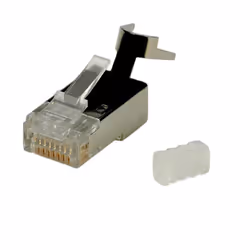 ROLINE Cat.6 Modular Plug, shielded, for Solid Wire 10 pcs., Transparent