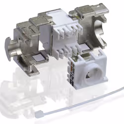 VALUE Cat.6a Keystone, RJ-45, shielded, toolless silver - Additional view 2