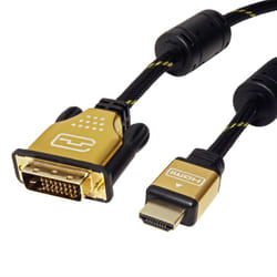 ROLINE 11.04.5896 video cable adapter 1.5 m HDMI Type A (Standard) DVI-D Black, Gold