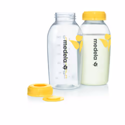 Medela 250 ml BPA-Free Flexible Use, Easy Clean Breastmilk Bottles (2-Pack)