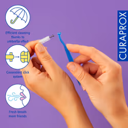 Interdental Brushes CPS 18 Ortho Refill, Pack of 5, Purple, 2 mm Diameter, 8 mm Effectiveness, Refill Pack without Holder