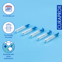 Interdental Brushes CPS 505 Implant Refill, Pack of 5, Blue, 2 mm Diameter, 5.5 mm Efficiency, Refill Pack Without Holder