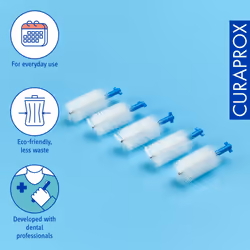 interdental Brushes CPS 410 perio, Refill, 5 Pieces, Blue, 2.8 mm Diameter, 10 mm Effectiveness, Refill Pack Without Holder