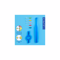 Interdental Brushes CPS Prime Plus Mix Set, 0.6-1.1 mm Diameter, 2.2-5 mm Effectiveness, Set of 5 Interdental Brushes and Holder UHS 451