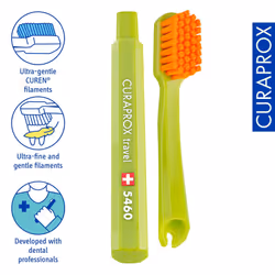 CS 5460, refill for travel toothbrush Travel-Set, green-orange, 2 pieces