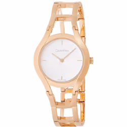 Calvin Klein K6R23626 Class Silver Dial Rose Gold-tone Ladies Watch
