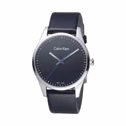 Calvin Klein K8S211C1 Steadfast Black Dial Black Leather Men's Watch