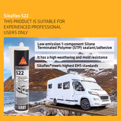 Sikaflex-522 Caravan And Motorhome Adhesive Sealant â Moisture Curing â Weather And Mould Resistant â White â 300ml