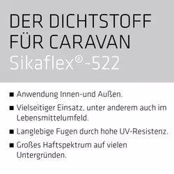 Sikaflex-522 weather-resistant, UV-stable, adhesive sealant (new version of Sikaflex-521 UV and Sikaflex-221i) 300ml black