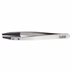 Rubis Classic Techno Stainless Steel Tweezers for Precise Eyebrows and Hair Removal Slanted Polymer Tips  1KS102 Rubis Switze ...