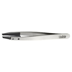 Rubis Classic Techno Stainless Steel Tweezers for Precise Eyebrows and Hair Removal Slanted Polymer Tips  1KS102 Rubis Switzerland Swiss Made World Re