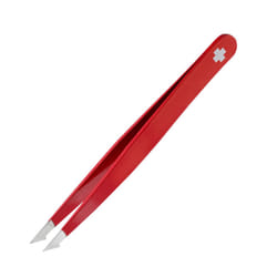 Rubis Evolution Swiss Cross Stainless Steel Tweezers Combined Pointed/Slanted Tips for Precise Eyebrows and Hair Removal  1K901 Rubis Switzerland Swis