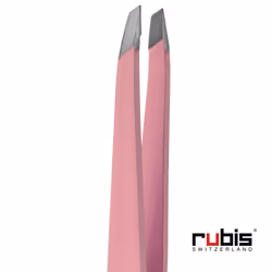 Rubis Classic Butterfly Stainless Steel Slanted Tweezers for Precise Eyebrows and Hair Removal  The Emotional Silhouette Collection  Pink Pastel Rubis