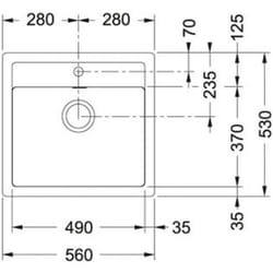 Franke Sirius SID 610 Top-mounted sink Rectangular Tectonite