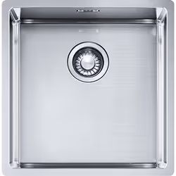 Franke BXX 110 40, Flush-mounted sink, Rectangular, Stainless steel, Stainless steel, 1 bowls, Rectangular