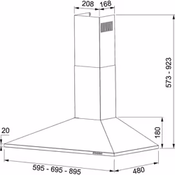 Mepamsa Piramide Plus 60 Wall-mounted White 290 m³/h