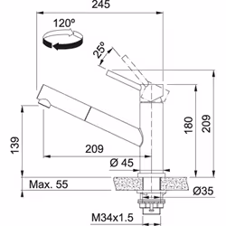 Franke Orbit Doccia Stainless steel - Additional view 6