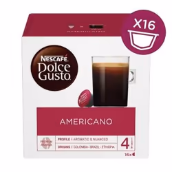 Nestle Nescafe Dolce Gusto Caffe' Americano, Coffee pod, Americano, Dolce Gusto, 16 cups, 16 pc(s), Box