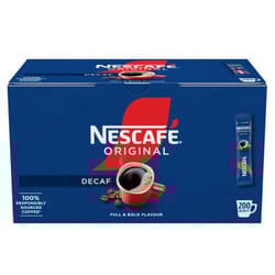 Nescafé Original Decaffeinated Instant Coffee Sticks 1.8g (Pack 200) -