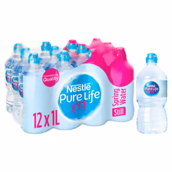 Nestle Pure Life Still Spring Water Sports Cap 1L (Pack of 12)