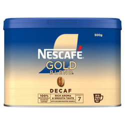 NESCAFÃ GOLD Blend Instant Decaffeinated Coffee Tin, 500 g