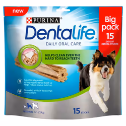 Purina Dentalife Daily Oral Care Chicken Chew Adult Medium 15 Pack 345g (Pack of 3)