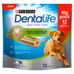 Purina Dentalife Daily Oral Care Chicken Chew Adult Large 12 Pack 426g (Pack of 3)
