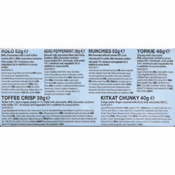 Nestle Mixed Multipack Chocolate Bars, 264 g, Pack of 12 x 6 variety pack(total 72 bars)