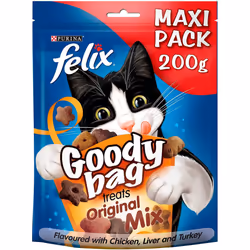 Felix Goody Bag Cat Treats Original Mix 200g (Pack of 5)