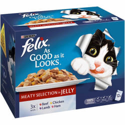 Felix Pouch Agail Meat Menus Multipack Mvp 12x100g (Pack of 4)