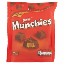 Munchies Milk Chocolate and Caramel Sharings Bags, 8 x 104 g