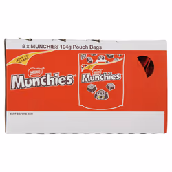 Munchies Milk Chocolate and Caramel Sharings Bags, 8 x 104 g