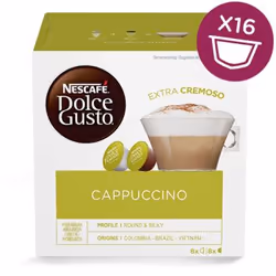 Nescafé Dolce Gusto Cappuccino, Coffee capsule, Cappuccino, Dolce Gusto, 8 cups, Multicolour, Nescafé