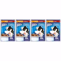 Felix As Good As It Looks Doubly Delicious Cat Food, 100 g, Pack of 120
