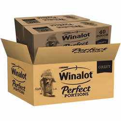 WINALOT Dog Food Mixed in Gravy 80 Pouches x 100 Grams Balanced Pet Food