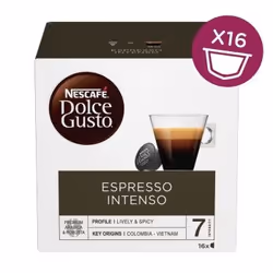 Nescafé Dolce Gusto Espresso Intenso, Coffee capsule, Espresso, Medium roast, Dolce Gusto, 16 cups, Multicolour