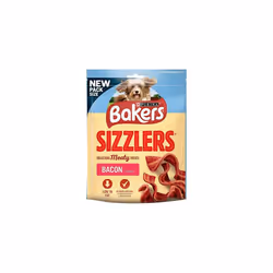 Bakers Sizzlers Bacon 6x90gm Dry Dog Treats