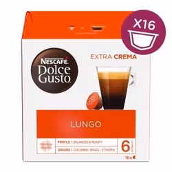 Nescafé Dolce Gusto Lungo, Coffee capsule, Lungo, Dolce Gusto, 16 cups, Multicolour, Nescafé