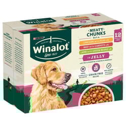 Winalot Dog Food Pouches Mixed in Jelly, 12 x 100 g
