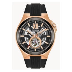 Bulova Maquina Wrist watch Male Mechanical (auto winding) Black, Rose gold Rose gold