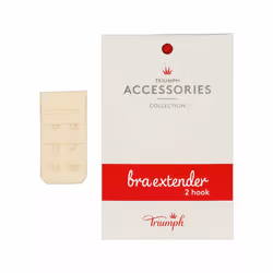 Triumph 2 Hook Bra Extender Fastener Extension Band Clip On Strap - Beige