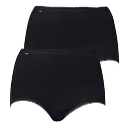2 Pack Sloggi Originals Maxi Full Briefs Womens Ladies Underwear Undies Panties - Black, 12
