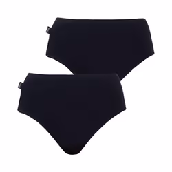 2 Pack Sloggi Originals Hikini Full Briefs Womens Ladies Underwear Undies Panties High Waisted Bikini - Black, 14