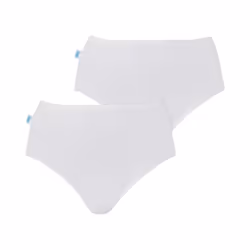 2 Pack Sloggi Originals Hikini Full Briefs Womens Ladies Underwear Undies Panties High Waisted Bikini - Pink/Brown, 18