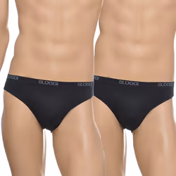 2-Pack Basic Men's Mini Briefs, Black - L