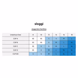 Sloggi Zero Feel Crop Top Invisible Comfort Womens Wire Free Wireless Bra Padded - Lead Grey, M