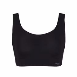 Sloggi Zero Feel Crop Top Invisible Comfort Womens Wire Free Wireless Bra Padded - Lead Grey, M