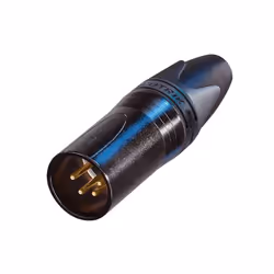 Neutrik NC4MXX-B, XLR, Black, Gold, -30 - 80 °C, 19 mm